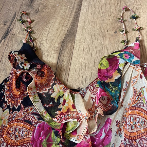 Y2K silk asymmetrical dress - Picture 5 of 9